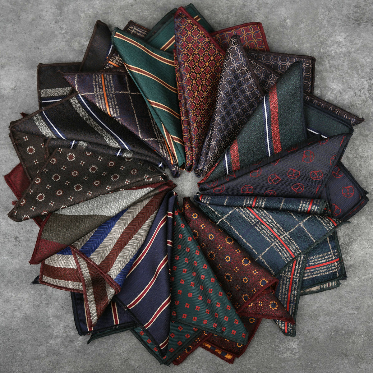 Men Formal Wear Set - Men's Fashion New Striped Pocket Square