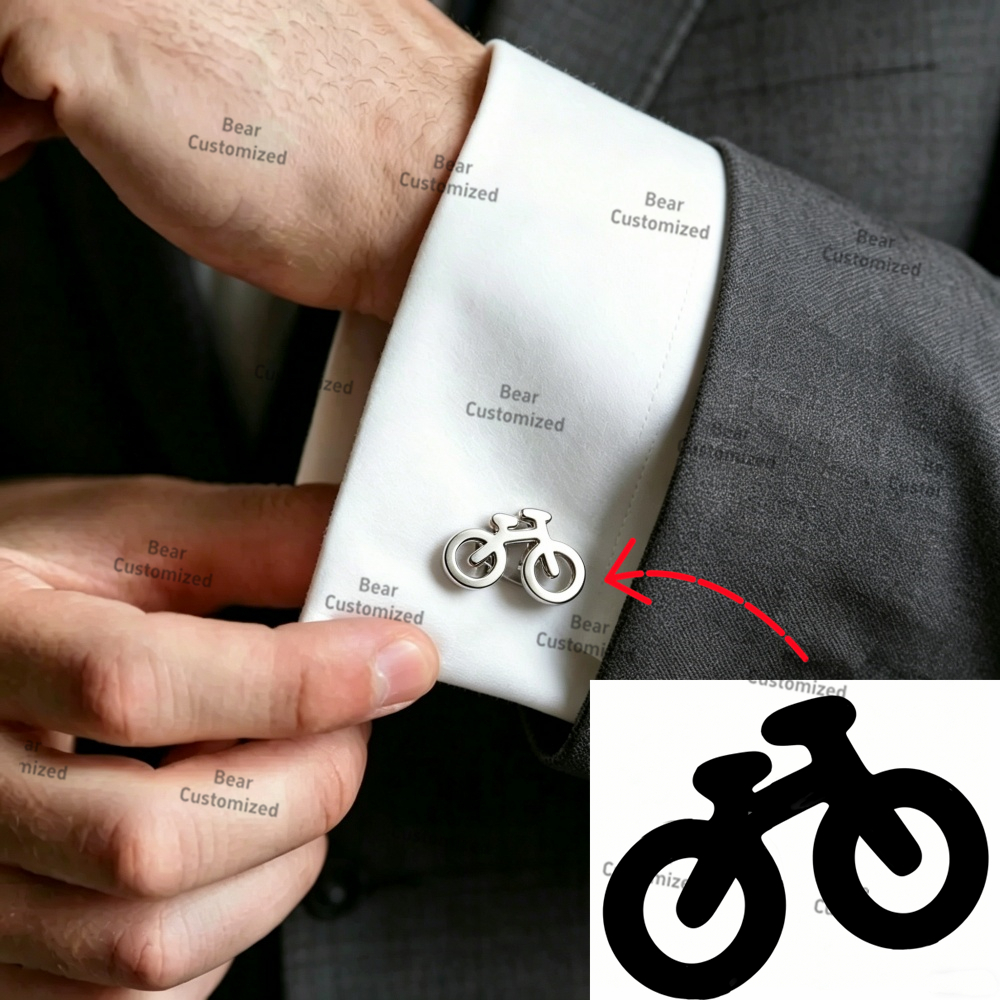 Men Formal Wear Set - Men Custom Logo Tie Clip Cufflinks