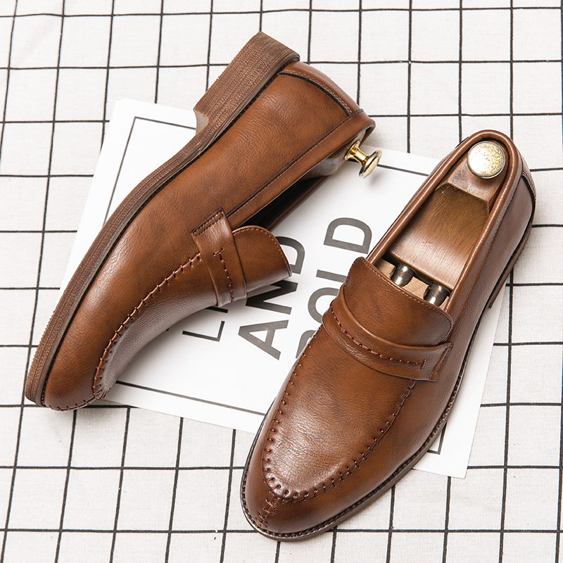 Men Formal Wear Shoes - Men's Loafers Business Dress Leather Shoes