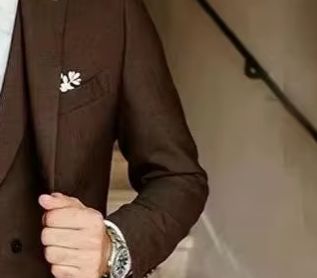 High End Men'S Formal Wear - Men's Slim Fit Three-Piece Suit High-End