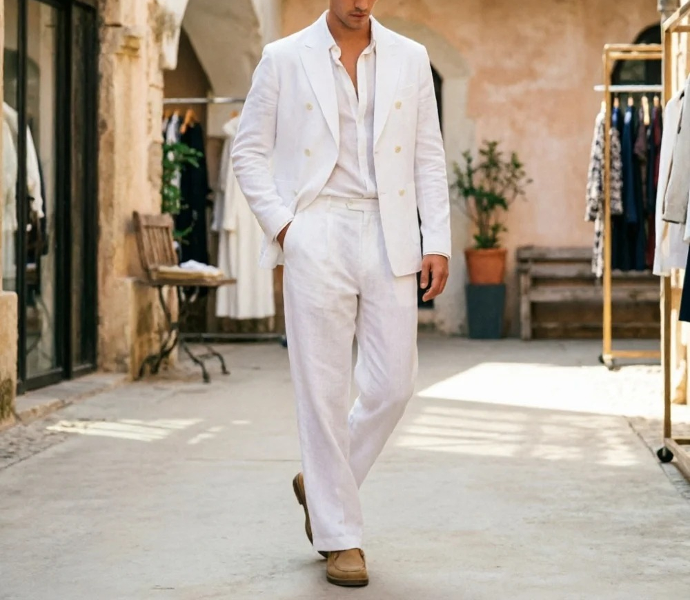 Sage Green Linen Men Suits Rel - đánh giá và giá Men'S Relaxed Formal Wear