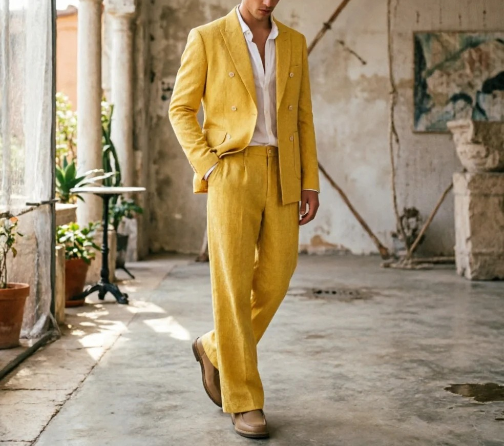 Sage Green Linen Men Suits Rel - đánh giá và giá Men'S Relaxed Formal Wear