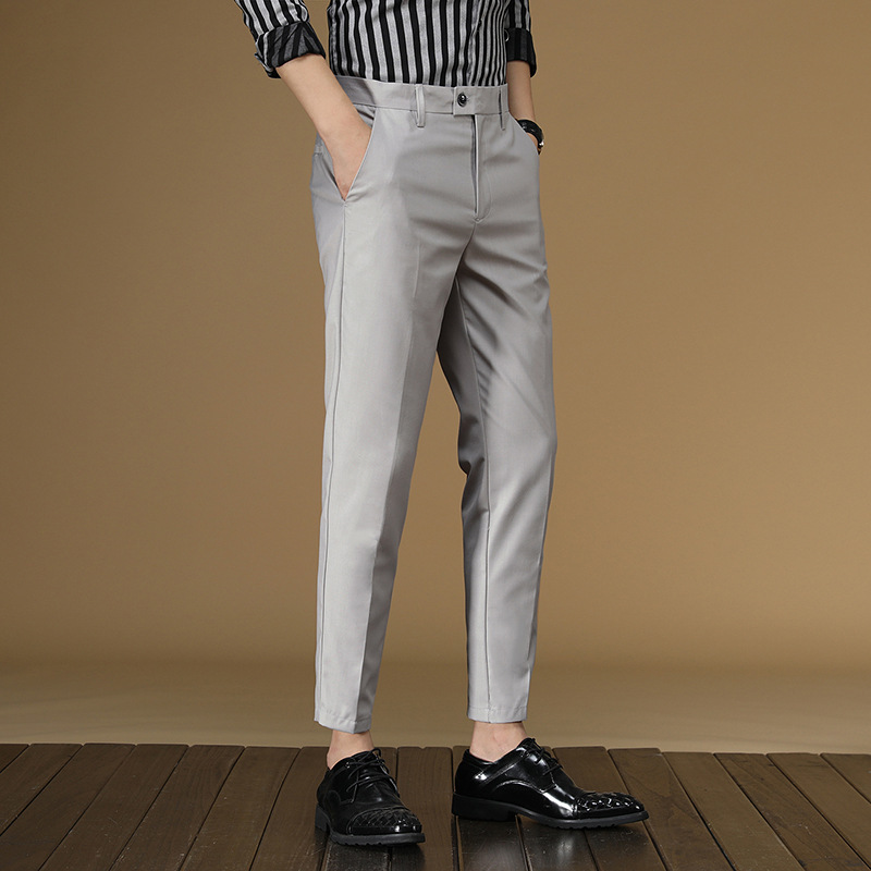 Summer Suit Pants Men Red Blac - đánh giá và giá Khaki Formal Wear Men
