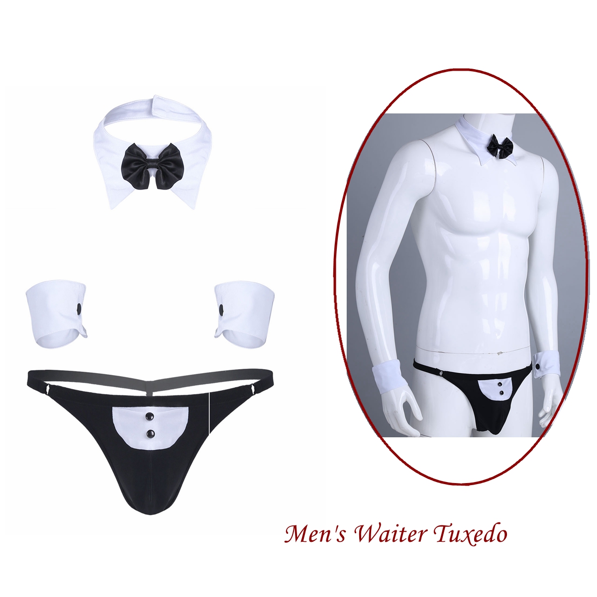 Men Cosplay Waiter Lingerie Se - đánh giá và giá Men Formal Wear Set