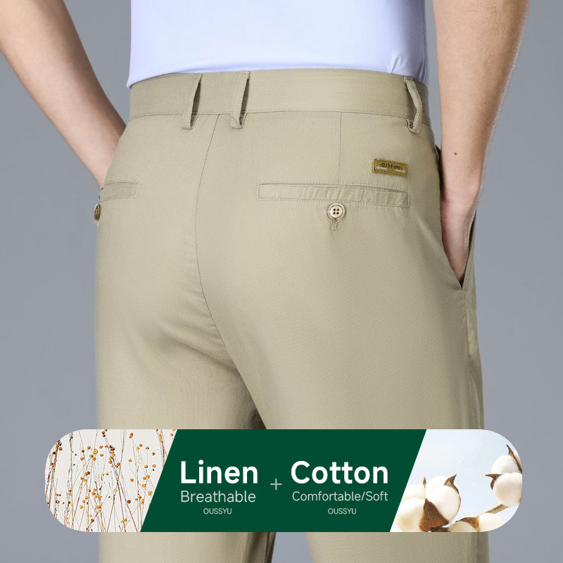 Summer Thin Breathable Cotton  - đánh giá và giá Men Formal Wear Set