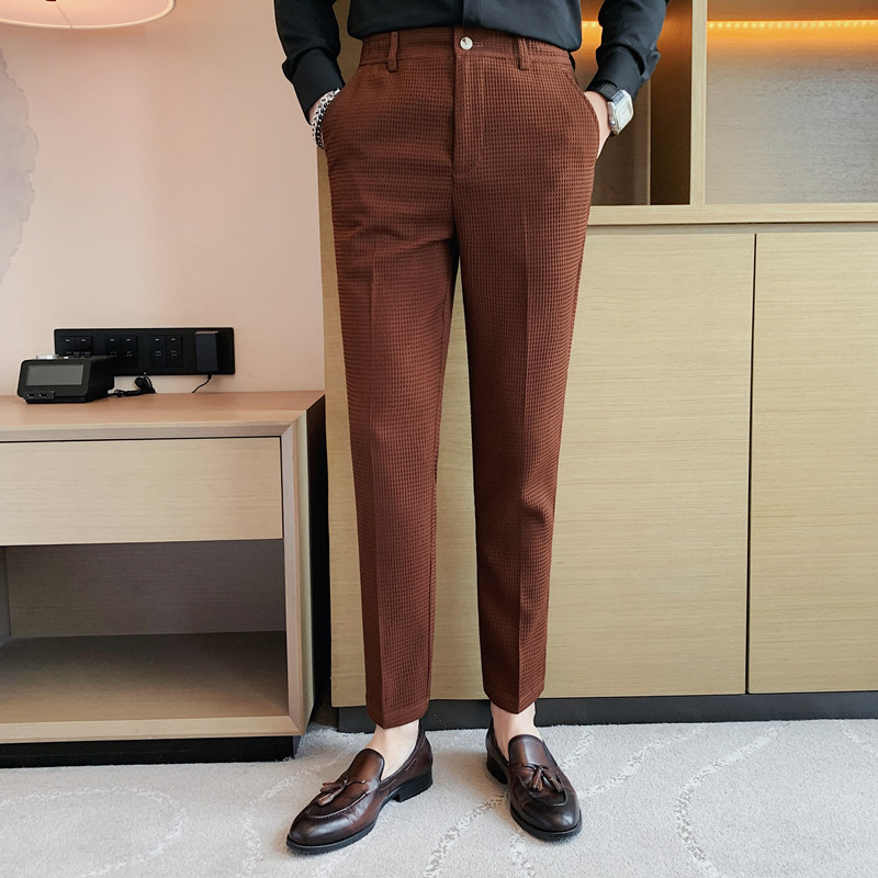 2024 Autumn New Waffle Stretch - đánh giá và giá Men Formal Wear Set