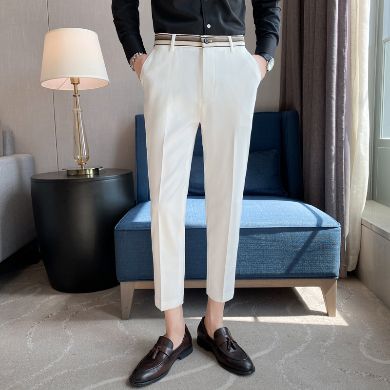 Fashion Waist Stripes Suit Pan - đánh giá và giá Men Formal Wear Set