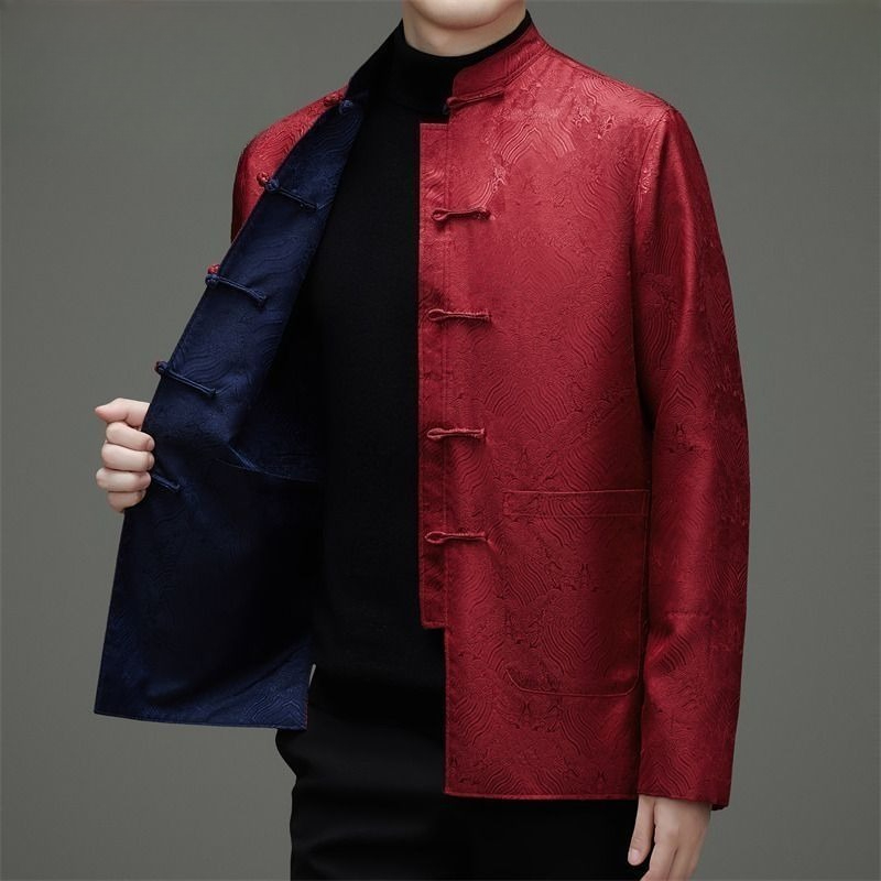 Tang-style Men Long-sleeved Do - đánh giá và giá Men Formal Wear Coat