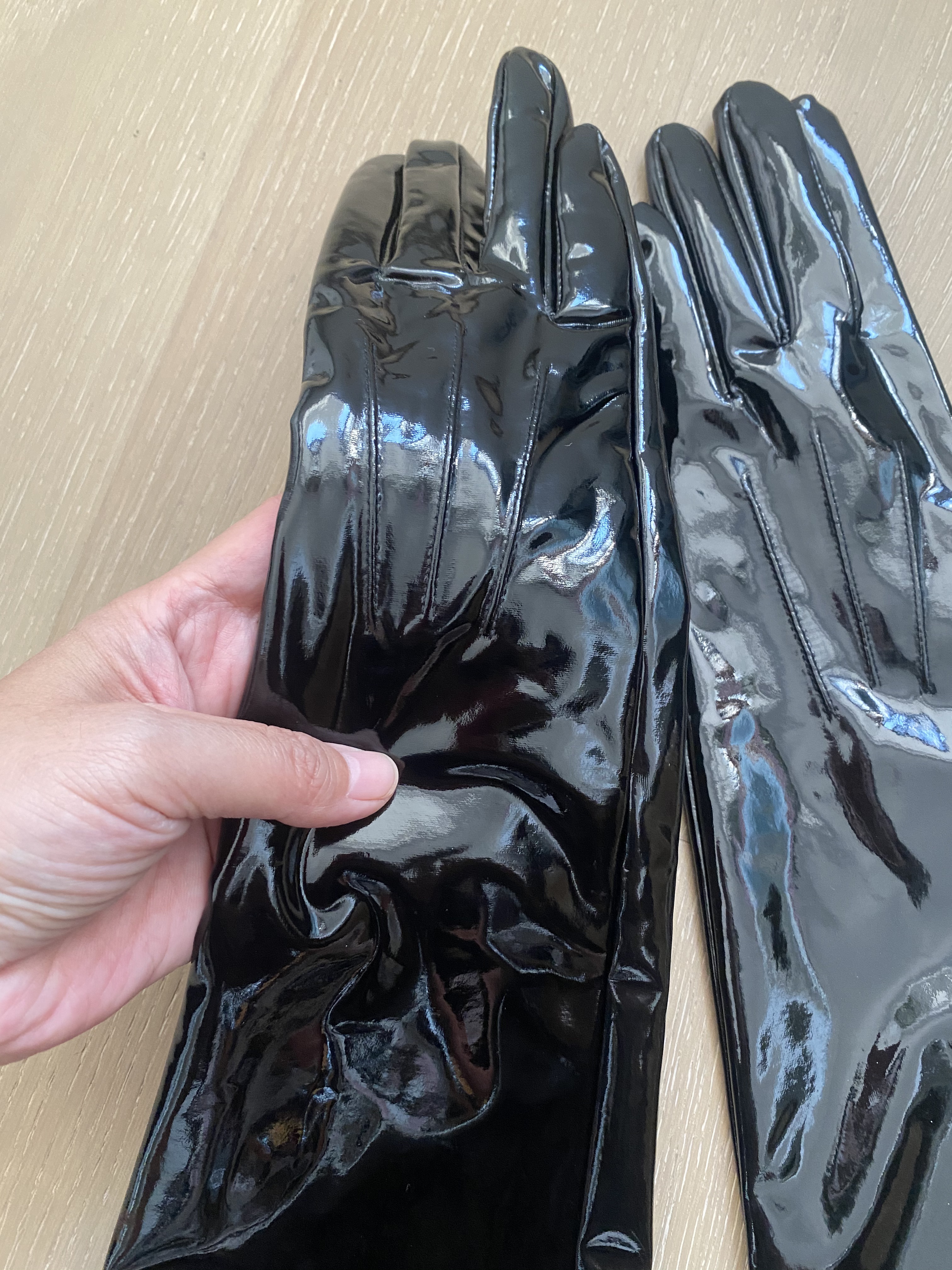 Women's Fashion Patent Black P - đánh giá và giá Formal Glove Leather