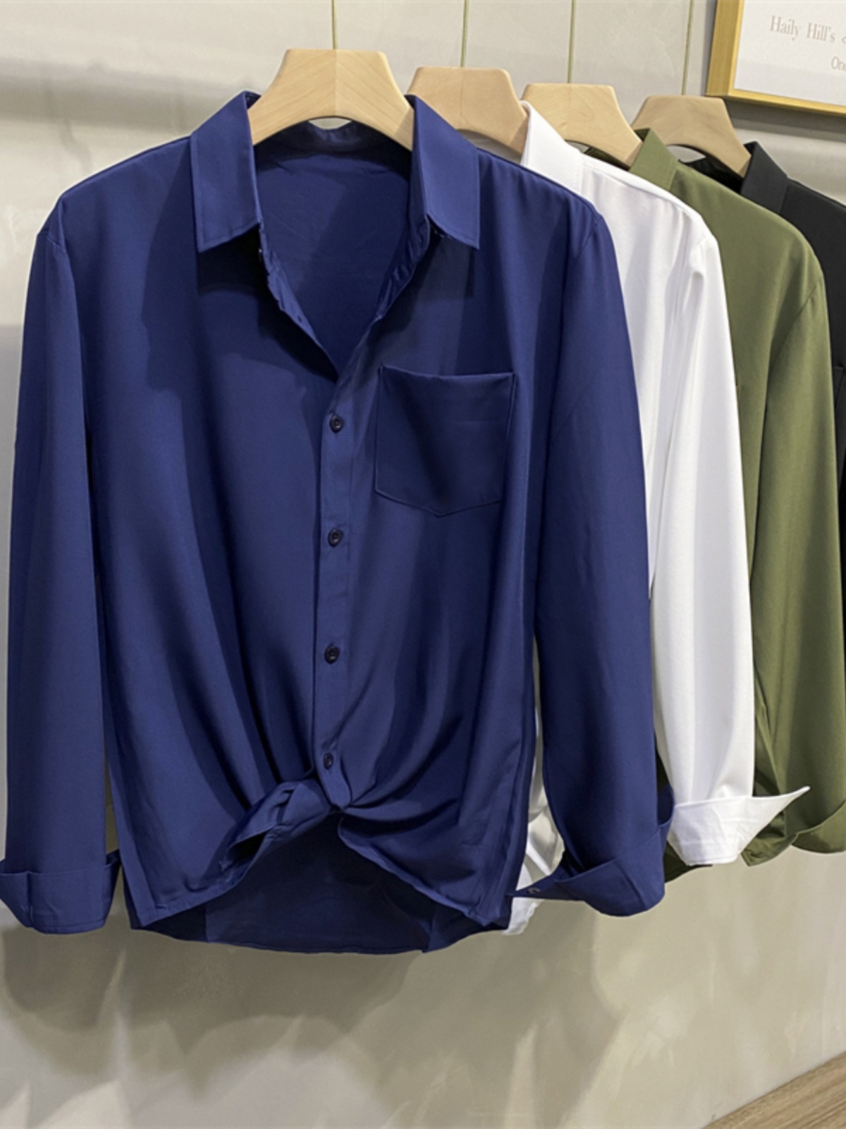White Long Sleeve Shirt Jacket - đánh giá và giá High End Men'S Formal Wear