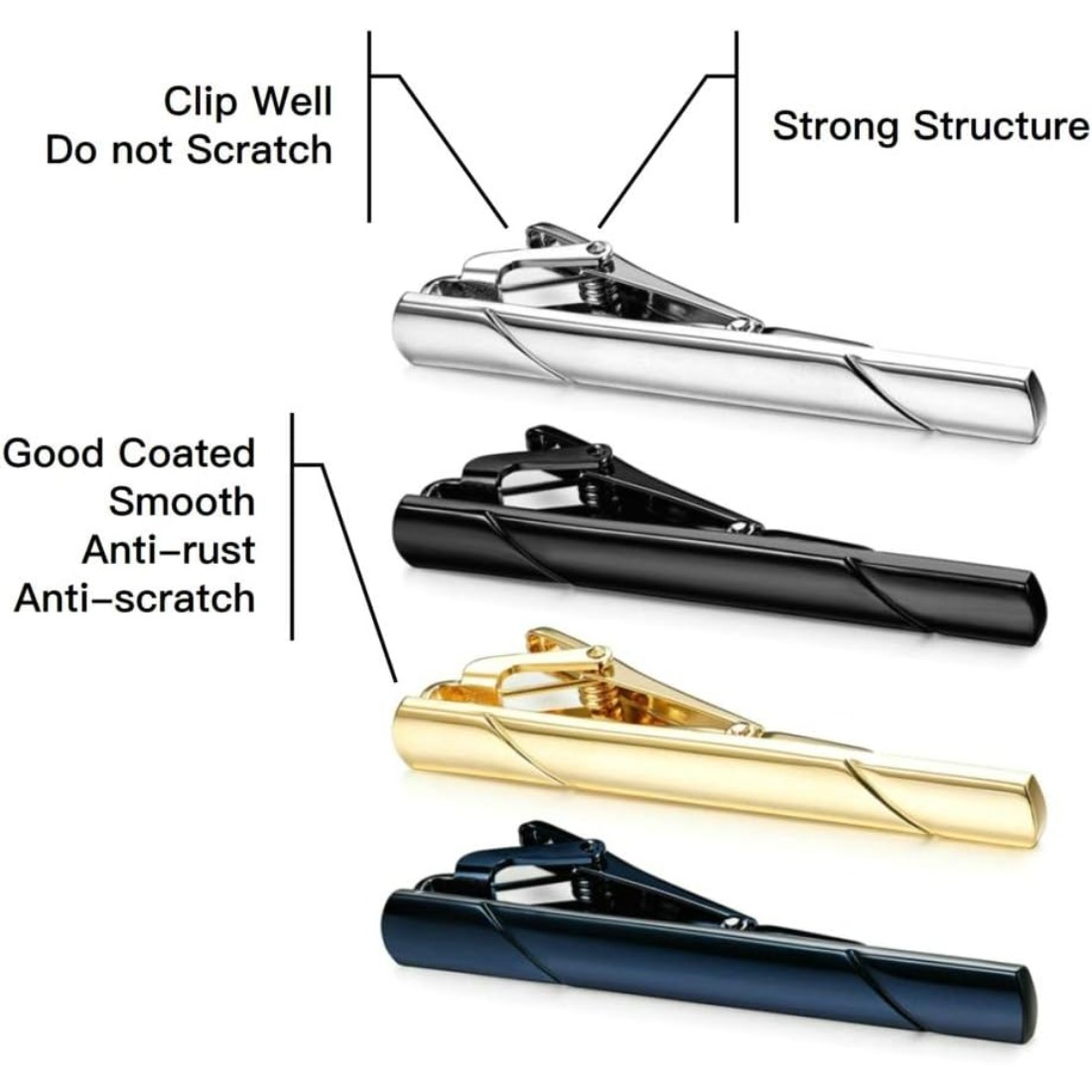 This polished metal tie clip s - đánh giá và giá Men Formal Wear Look